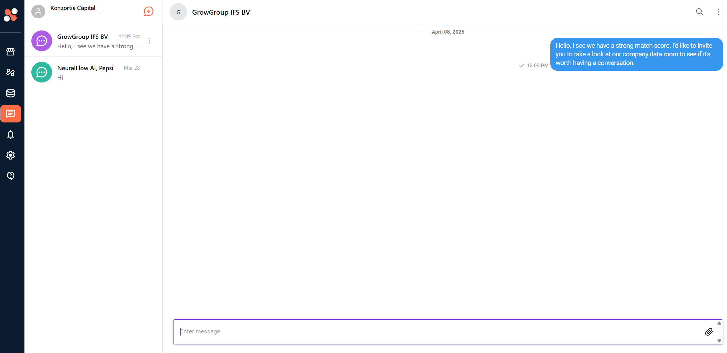Alpha Hub marketplace: direct messaging between issuer and investor on platform